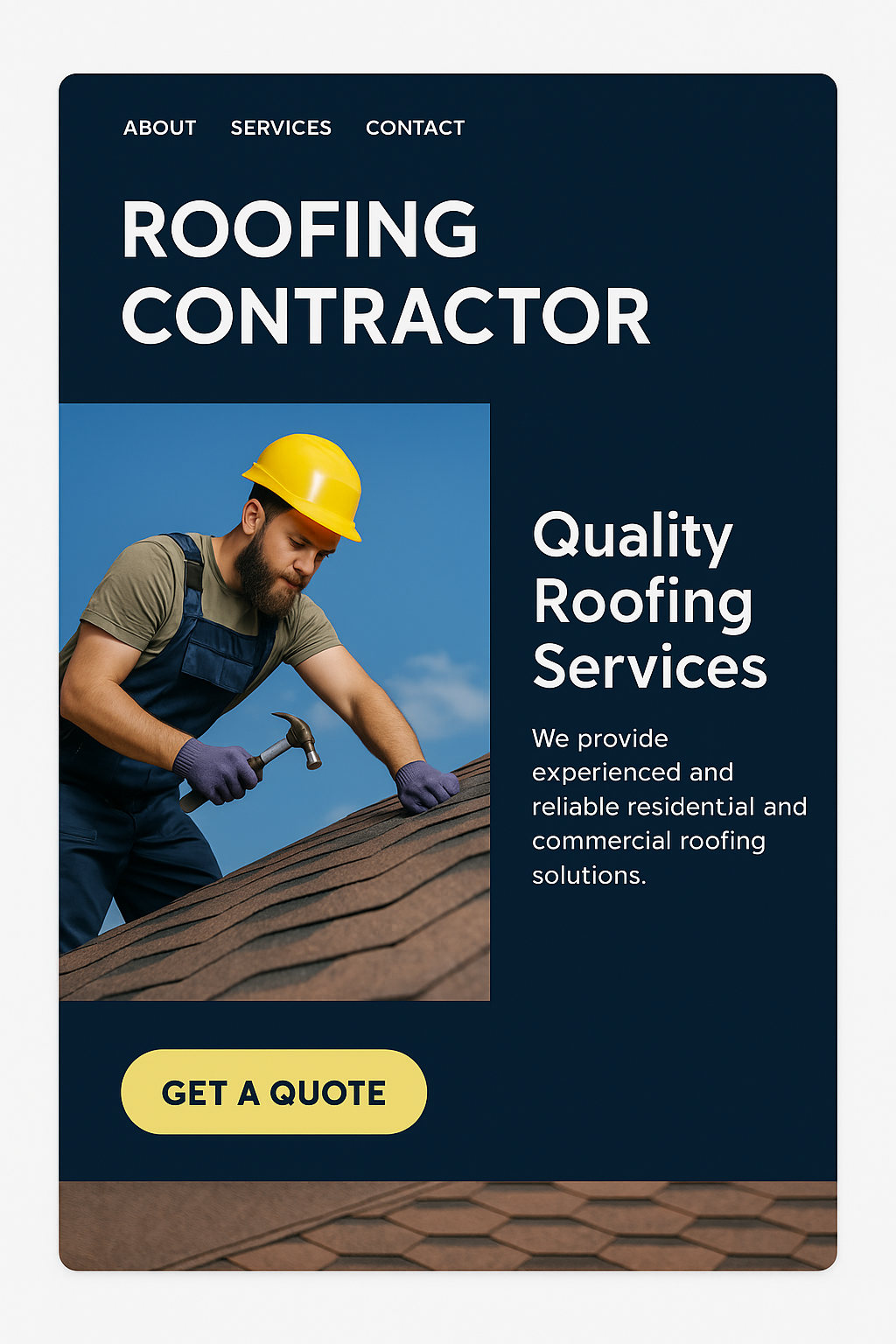 Roofing Website Template